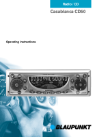 Blaupunkt Casablanca-CD-50 - Owners Manual